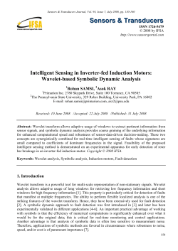 Intelligent Sensing in Inverter-fed Induction Motors: Wavelet-based Symbolic Dynamic Analysis