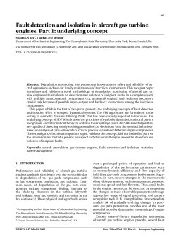 Fault Detection and Isolation in Aircraft Gas Turbine Engines: Part I -- Underlying Concept