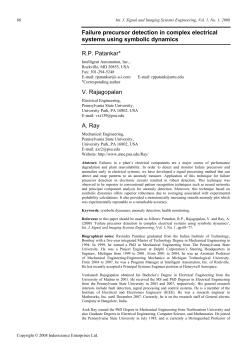 Failure Precursor Detection in Complex Electrical Systems Using Symbolic Dynamics