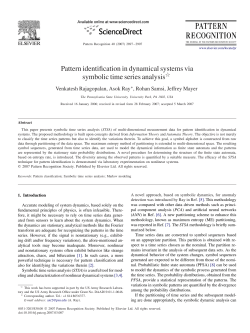 Pattern Identification in Dynamical Systems via Symbolic Time Series Analysis