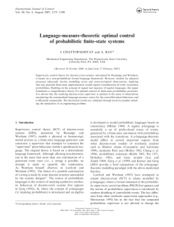 Language-Measure-Theoretic Optimal Control of Probabilistic Finite-State Systems