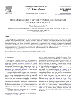 Hierarchical Control of Aircraft Propulsion Systems: Discrete Event Supervisor Approach