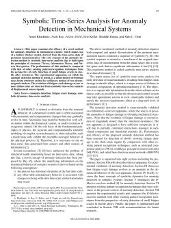 Symbolic Time Series Analysis for Anomaly Detection in Mechanical Systems,
