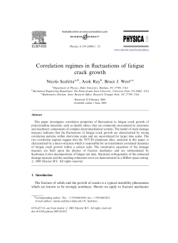 Correlation Regimes in Fluctuations of Fatigue Crack Growth