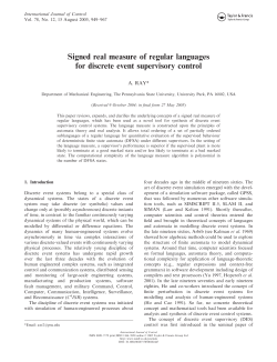Signed Real Measure of Regular languages for Discrete Event Supervisory Control