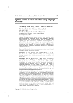 Optimal Control of Robot Behavior Using Language Measure