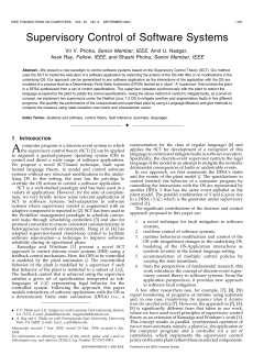 Supervisory Control of Software Systems