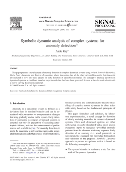 Symbolic Dynamic Analysis of Complex Systems for Anomaly Detection