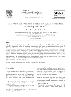 Calibration and Estimation of Redundant Signals for Real-time Monitoring and Control