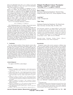 Output Feedback Linear Parameter Varying (LPV) L2-gain Control,