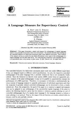 A Language Measure for Supervisory Control