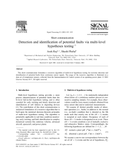 Detection of Potential Faults via Multi-level Hypotheses Testing