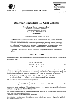 Observer-Embedded L2-Gain Control