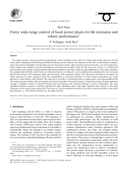 Fuzzy Wide-Range Control of Fossil Power Plants for Life extension and Robust Performance
