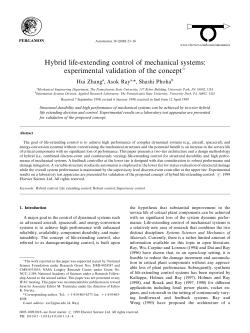 Hybrid Life Extending Control of Mechanical Systems: Experimental Validation of the Concept,