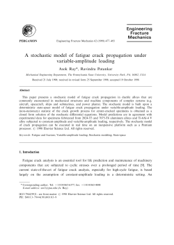 A Stochastic Model of Fatigue Crack Propagation under Variable-Amplitude Loading