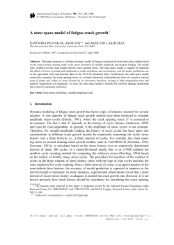 A State-Space Model of Fatigue Crack Growth