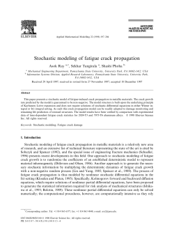 Stochastic Modelling of Fatigue Crack Propagation