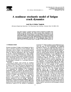 A Nonlinear Stochastic Model of Fatigue Crack Dynamics