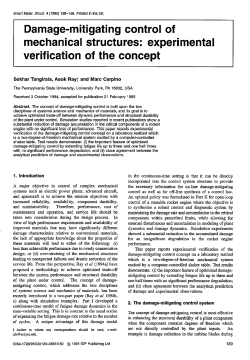 Damage Mitigating Control of Mechanical Systems: Experimental Verification of the Concept