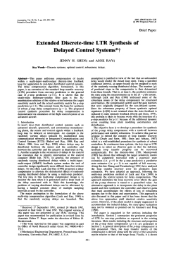 Extended Discrete-Time LTR Synthesis of Delayed Control Systems