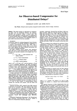 An Observer-Based Compensator for Distributed Delays