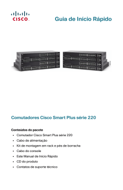 Cisco 220 Series Smart Plus Switches Quick Start Guide (Portuguese)