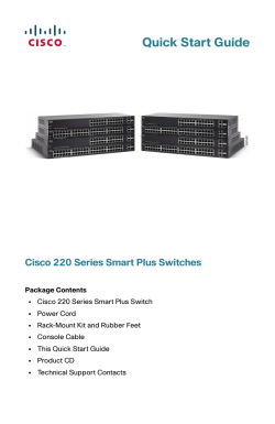 Cisco 220 Series Smart Plus Switches Quick Start Guide (English)