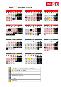 Calendari de les proves del curs acad mic 2015-2016