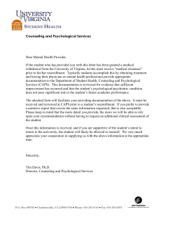 Letter to Mental Health Provider