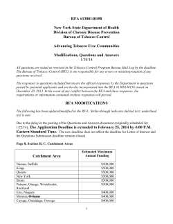 Modifications, Questions and Answers