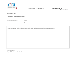 Attachment 10C: Workplan Component C - Resource Center