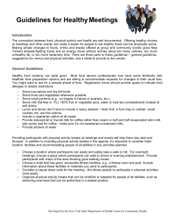 Attachment 15: Guidelines for Healthy Meetings