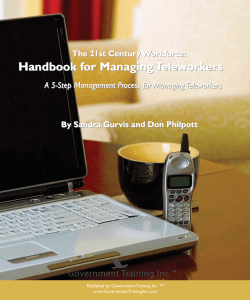 Excerpt from Managing Teleworkers Handbook Introduction - Detailed Table of Contents - Download PDF here