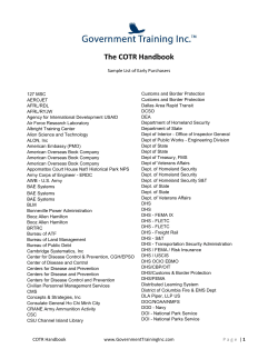 GTI announces COR Handbook book sales by agency and by business title. Read more&hellip;