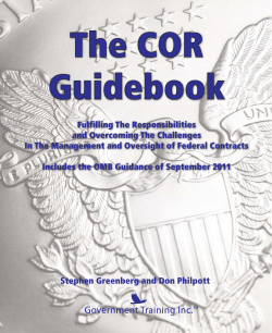 Excerpt from The COR Level II Guidebook. Introduction - Detailed Table of Contents - Download PDF here