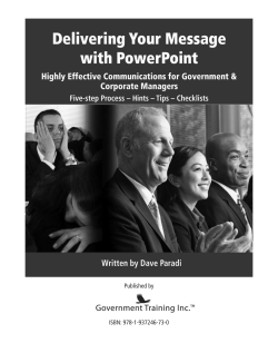 Excerpt from Powerpoint Handbook - Detailed Table of Contents - Download PDF Here