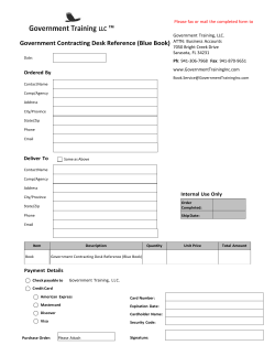 The Blue Book Fax Back Form