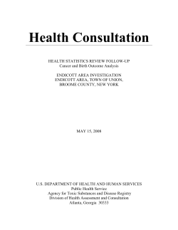 Health Consultation: Health Statistics Review Follow-Up