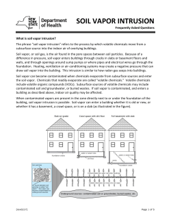 Soil Vapor Intrusion: Frequently Asked Questions Sheet (PDF, 122KB, 4pg)