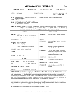 Asbestos and Other Fibers by Phase Contrast Microscopy (PCM) - NIOSH Method 7400