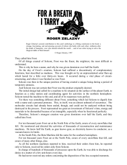 For a Breath I Tarry, Roger Zelazny, 1967