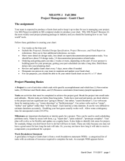Gantt charts (courtesy of JSL)