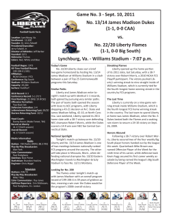 James Madison Game Notes