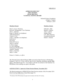 Open Session Minutes