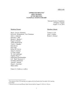 Open Session Minutes