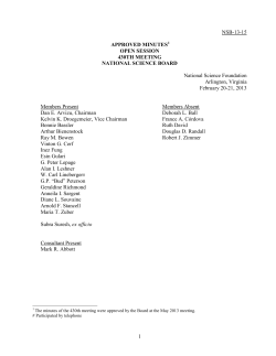 Open Session Minutes