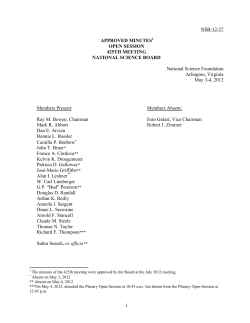 Open Session Minutes