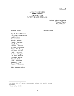 Open Session Minutes