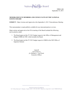 Major Actions and Approvals